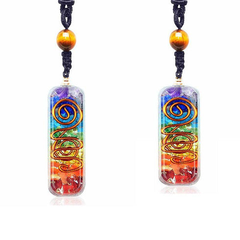 Natural Tiger Eye Crystal Semi-Precious Seven Vein Necklace